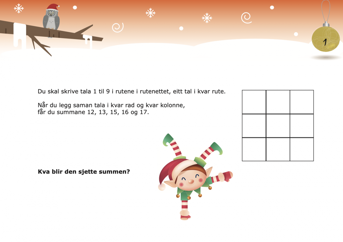 Bli Med På Vår Matematiske Julekonkurranse! | Matematikksenteret